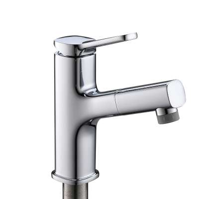 Hot and cold water mixer tap pull out bathroom water tap bathroom tap basin faucet