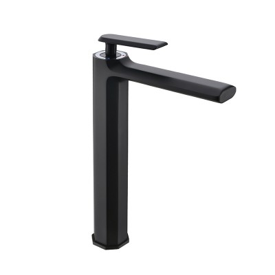 Luxury black bathroom basin faucet modern design mixer tap deck mounted basin tap