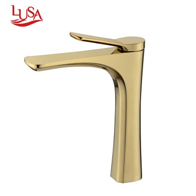 Contemporary brass wash basin water tap hot cold water basin tap bathroom faucet sanitary ware faucet