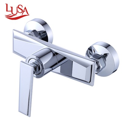 Modern Design Bathroom brass shower bathtub faucet Chrome plating Shower set