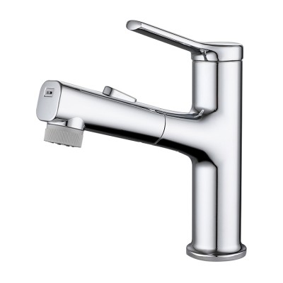 Fashion brass washing taps New product multi function faucets pull out 3 way sprayer basin faucets