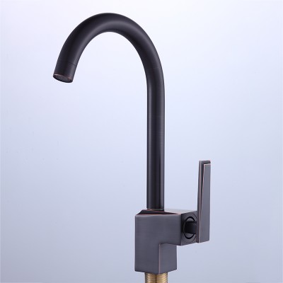 Top sanitary ware Black Faucet Hot and Cold Water Kitchen Sink Faucet Brass Kitchen Mixer Tap kitchen sink hardware mixer taps